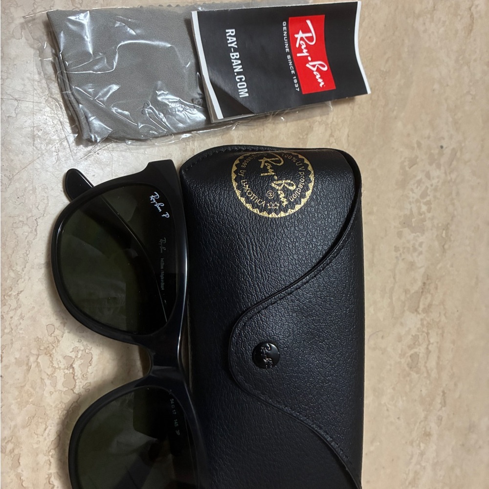 Ray-Ban Black Sunglasses with Gold Accents